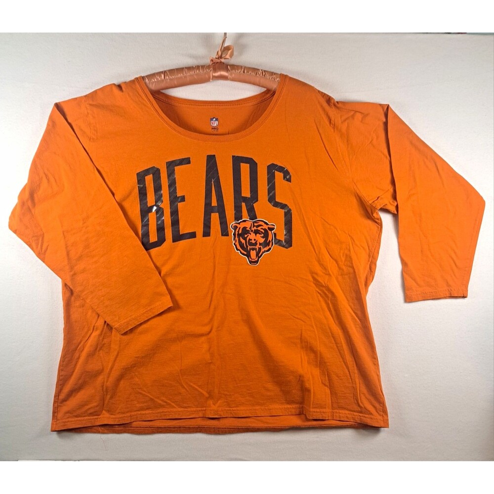 NFL Pro Line Chicago Bears NFL Orange Long Sleeve Shirt, Size 3XL